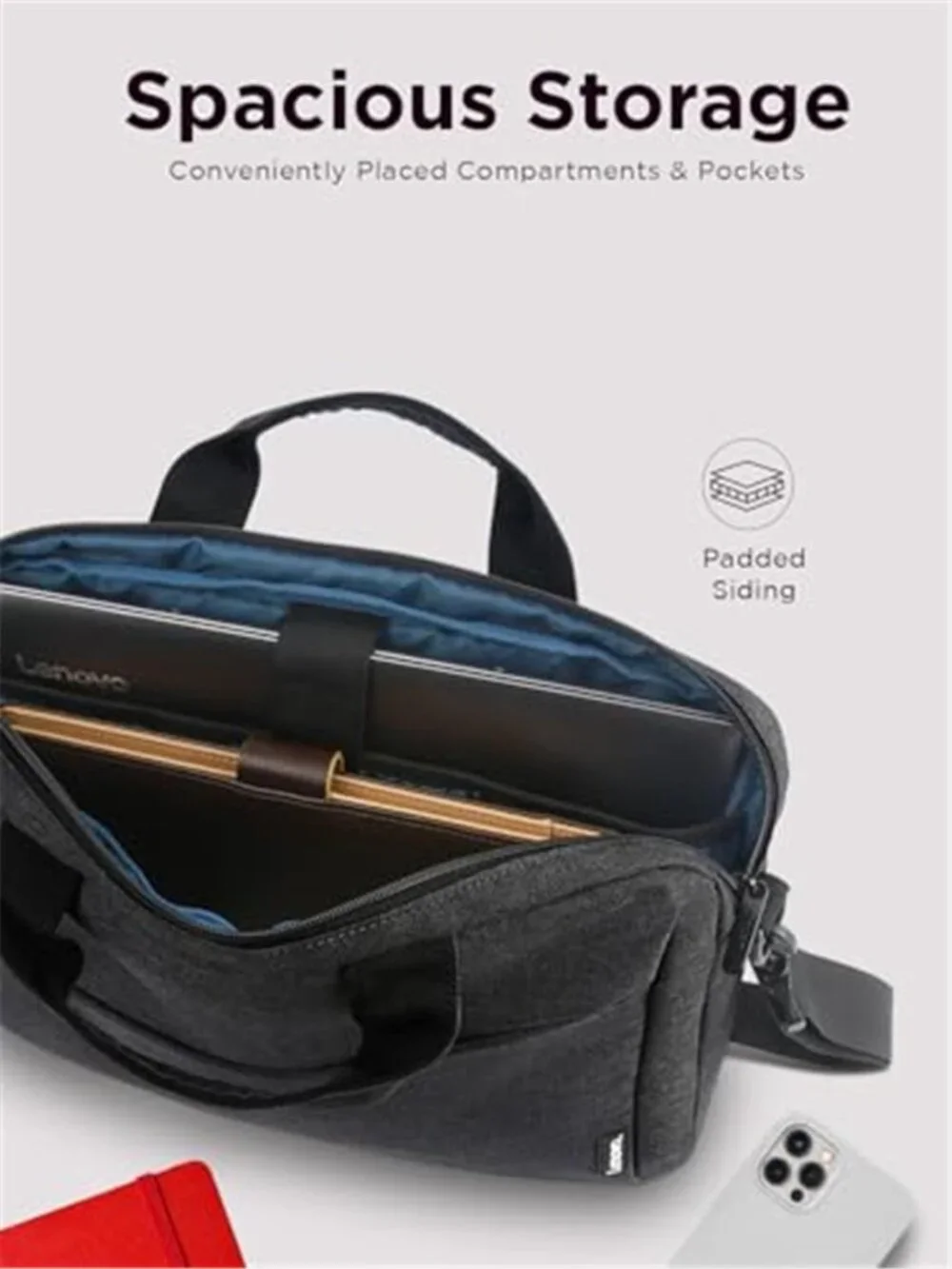 Laptop Carrying Case T210, 15.6-Inch Laptop and Tablet, Sleek Design, Durable
